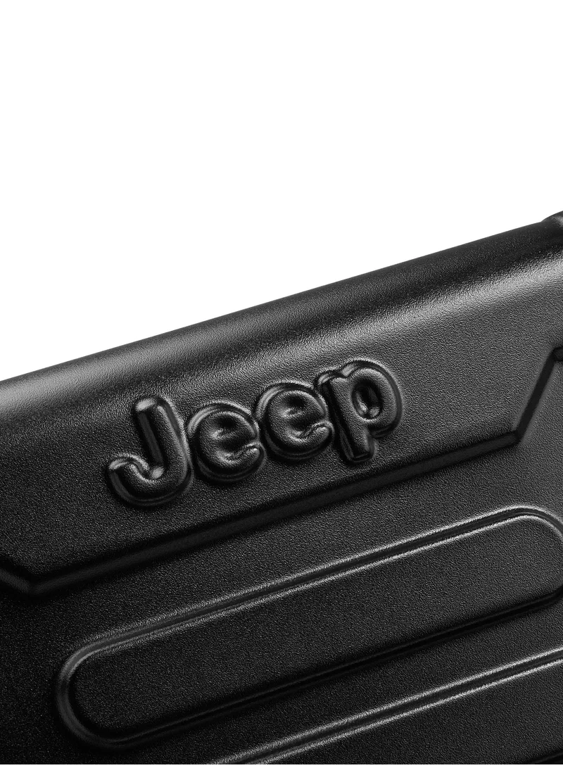 Jeep  JH004C 68 Cm 4-Double Wheeled Hardcase Expandable Check-In Luggage Trolley - Black  | Best Price UAE